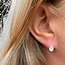 Huggie oorbellen Moonstone - 925 zilver
