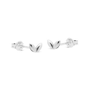 Tiny Leaf oorknopjes - 925 zilver