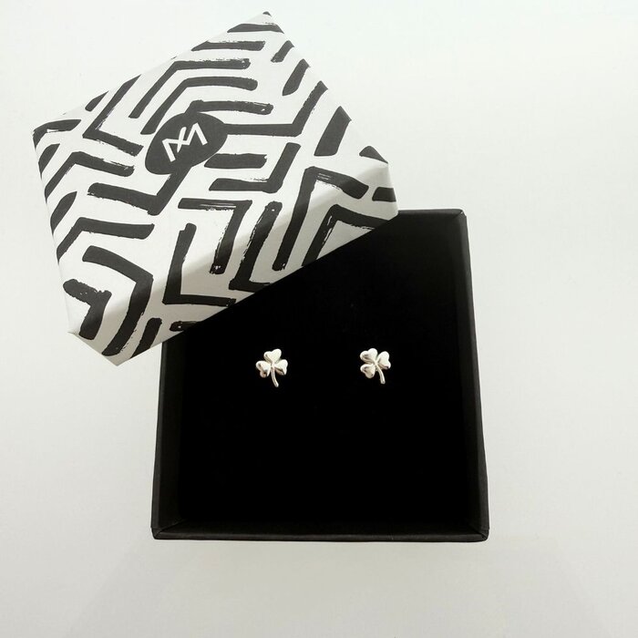 Oorknopjes Shamrock - 925 zilver