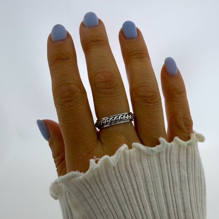 Boho spin ring Weave - 925 zilver