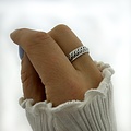 Boho spin ring Weave - 925 zilver