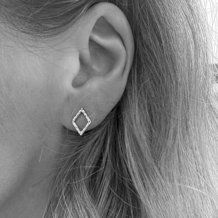 Oorknopjes Bali Twist - 925 zilver
