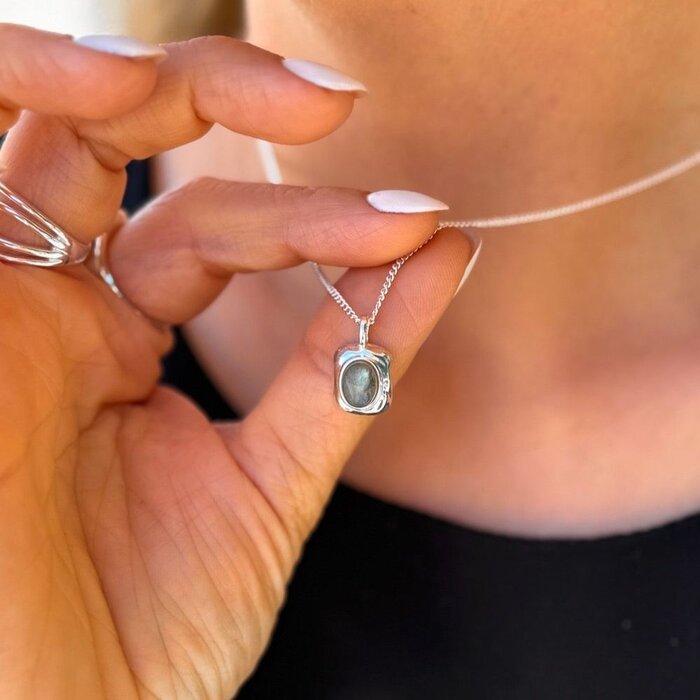 Labradorite ketting Ziva - 925 zilver