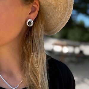 Labradorite Flow oorbellen - 925 zilver