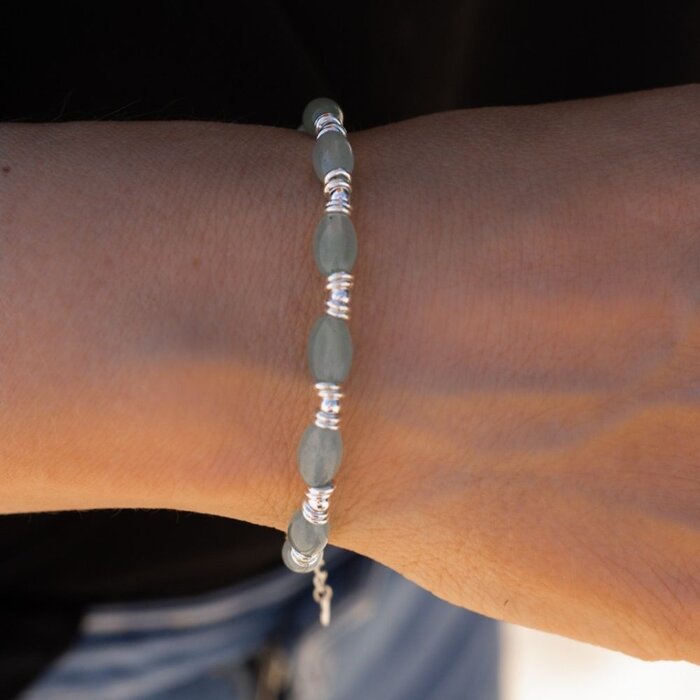 Juna Aventurine armband – 925 zilver