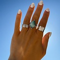 Larimar Drop ring - 925 zilver