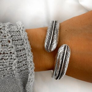 Bangle Feather - 925 zilver