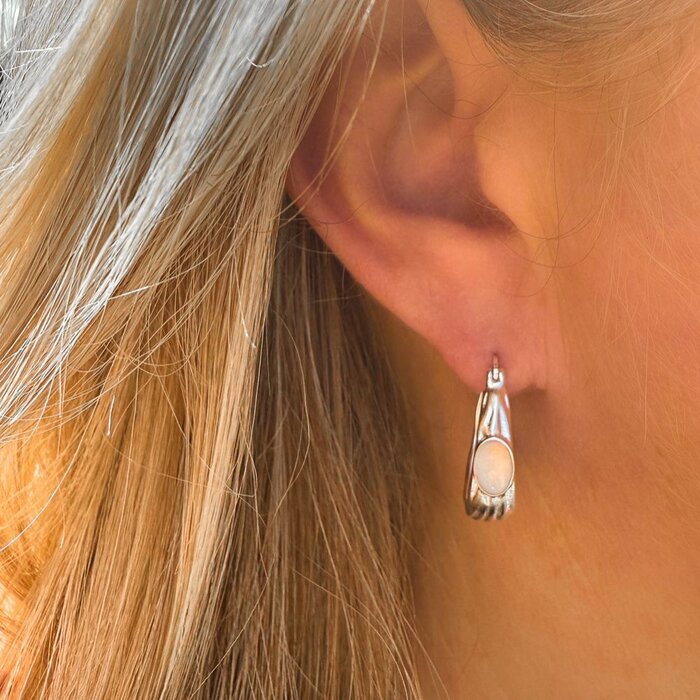 Oorbellen Vibe White - 925 zilver