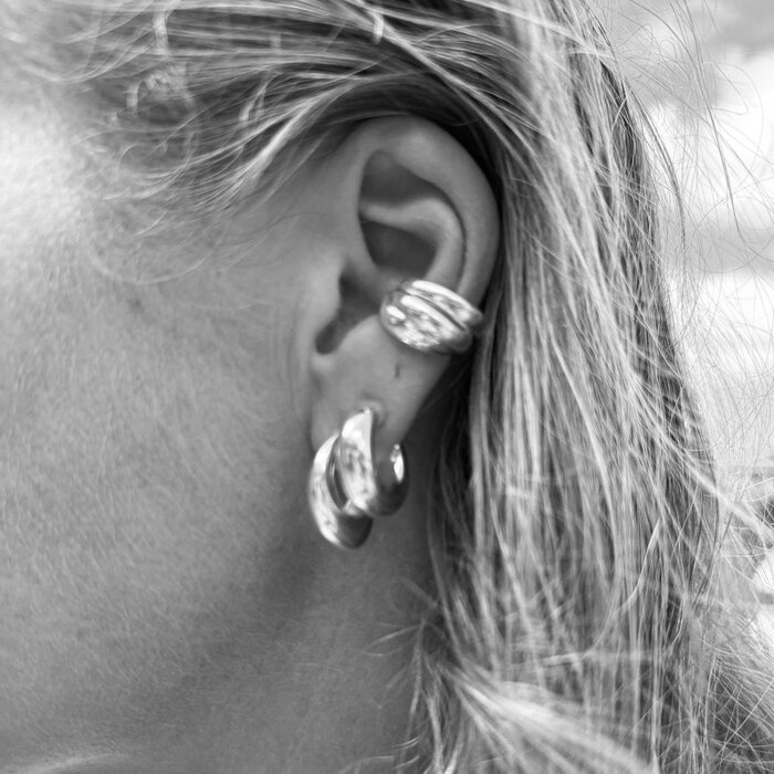 Earcuff Bold Lines - 925 zilver