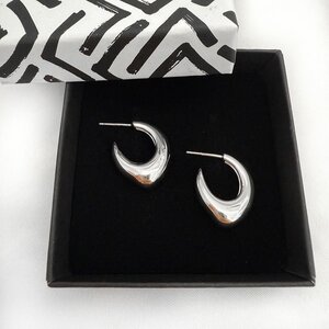 Wave hoops - 925 zilver