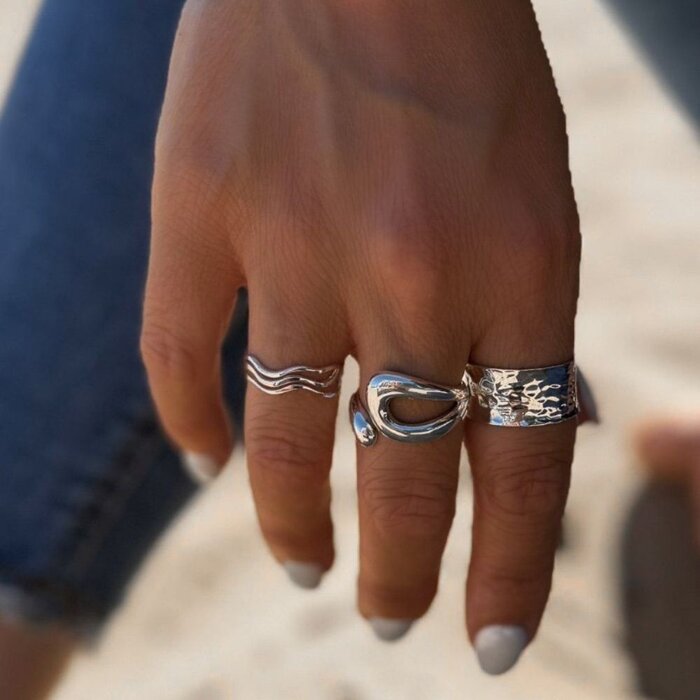 Ring Triple Wave - 925 zilver
