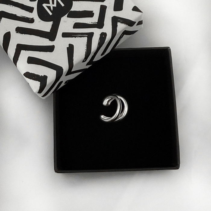 Earcuff Bold Lines - 925 zilver