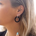Black Orbit oorbellen - 925 zilver