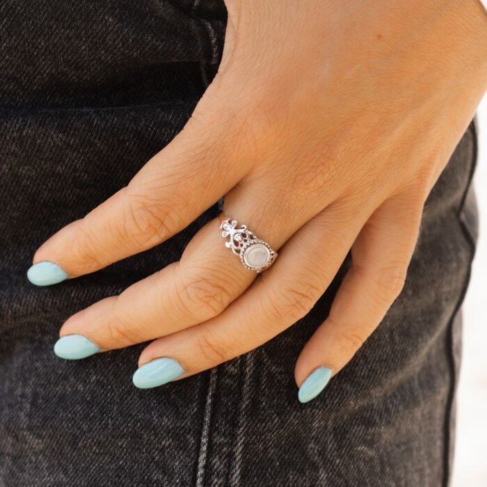 Spirx ring Moonstone - 925 zilver
