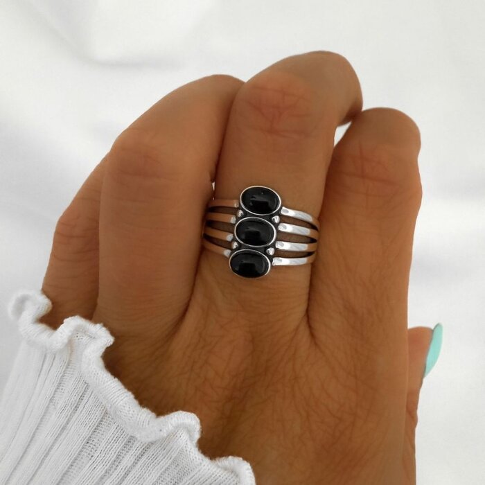 Ring Seda Onyx - 925 zilver