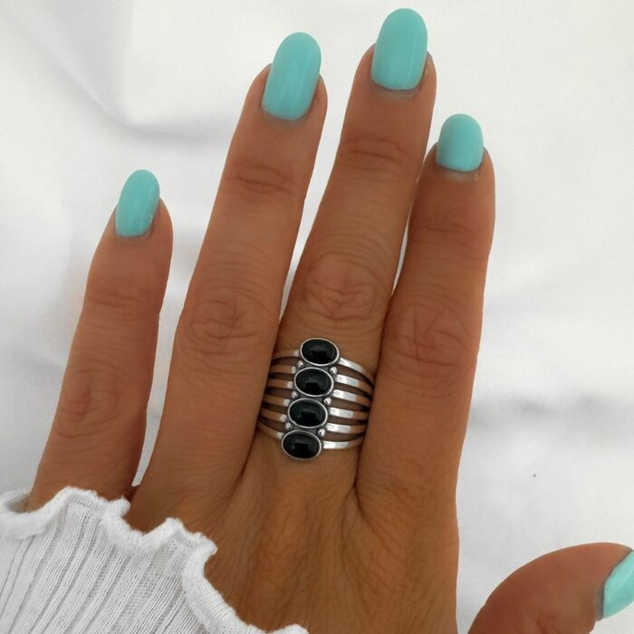 Ring Sedona Onyx - 925 zilver