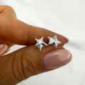Edge Star oorknopjes - 925 zilver