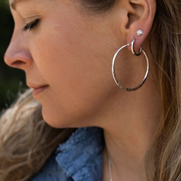 Solecito Opal oorknopjes - 925 zilver