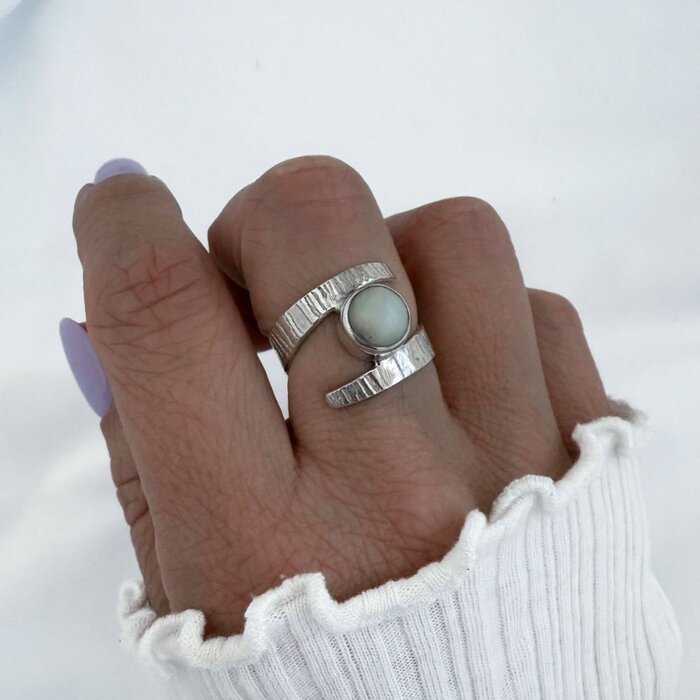 Soulfire Opal ring - 925 zilver