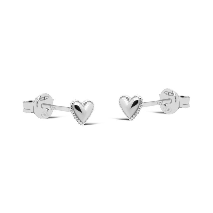 Amour oorknopjes - 925 zilver