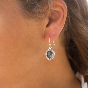 Oorhangers May Labradorite - 925 zilver