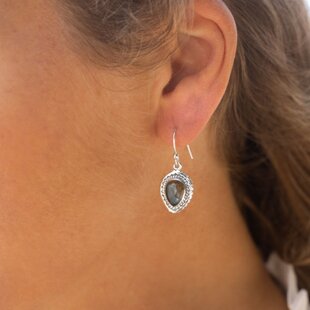 Oorhangers May Labradorite - 925 zilver