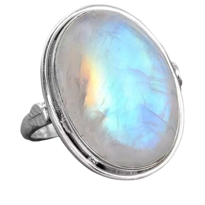 Moonlight Feather ring - 925 zilver