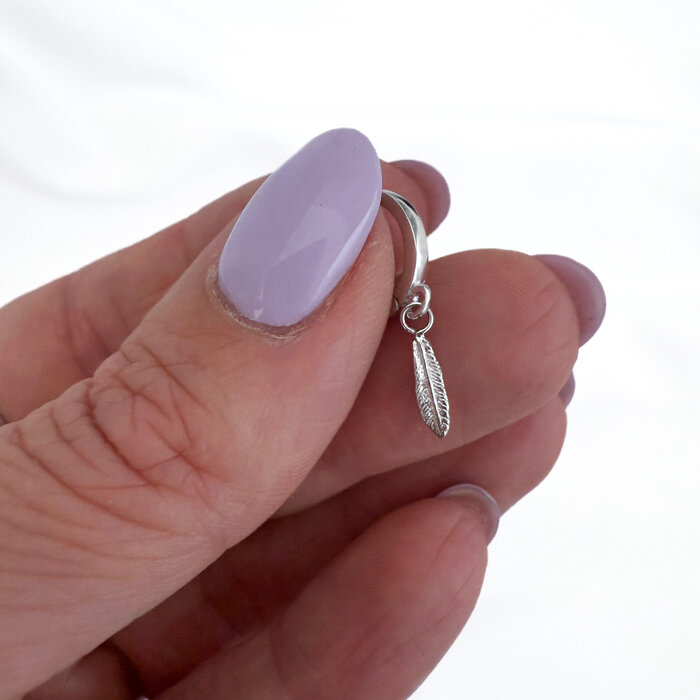 Oorringen Veer - 925 zilver