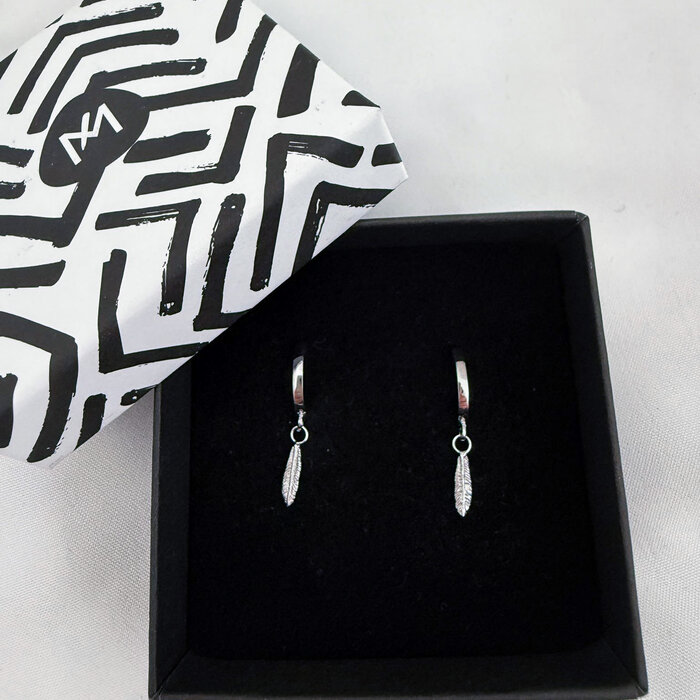 Oorringen Veer - 925 zilver