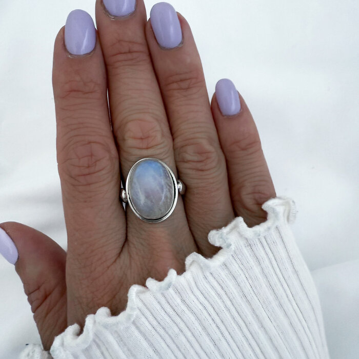 Moonlight Feather ring - 925 zilver
