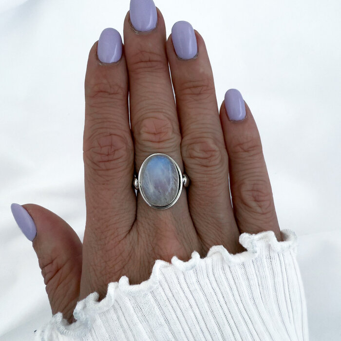 Moonlight Feather ring - 925 zilver
