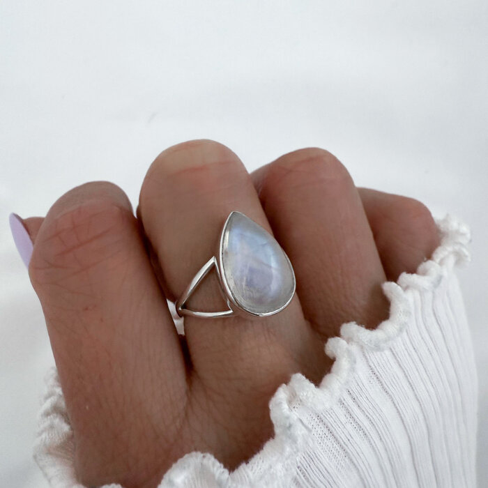Moonlight Drop ring - 925 zilver