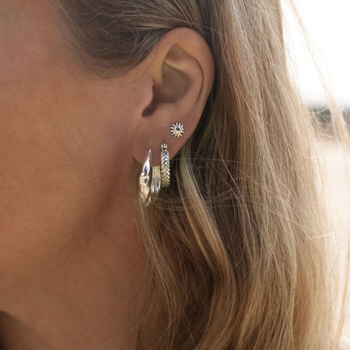 Braided oorringen - 925 zilver