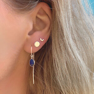 Oval Threader Lapis - 925 zilver