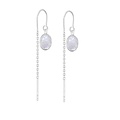 Oval Threader Moonstone - 925 zilver