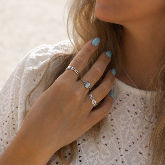 Isla Larimar ring - 925 zilver