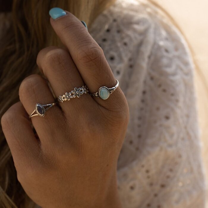 Aura Labradorite ring - 925 zilver