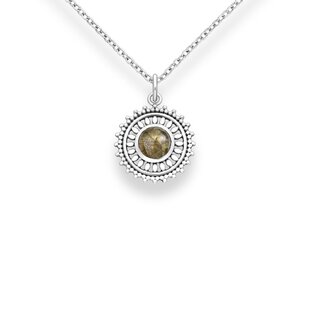 Ketting Flower Labradorite - 925 zilver