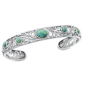 Boho Armband Turquoise Flower - 925 zilver