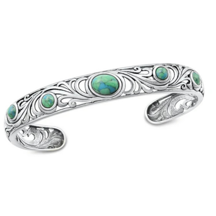 Boho Armband Turquoise Flower - 925 zilver