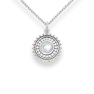 Ketting Flower Moonstone - 925 zilver