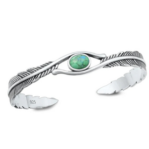 Armband Feather Turquoise - 925 zilver