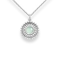Ketting Flower Blue Chalcedony - 925 zilver