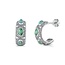 Nomad Turquoise Hoops - 925 zilver