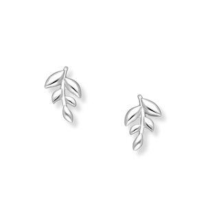 Olive Leaf studs - 925 zilver
