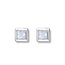 Squared studs Moonstone - 925 zilver