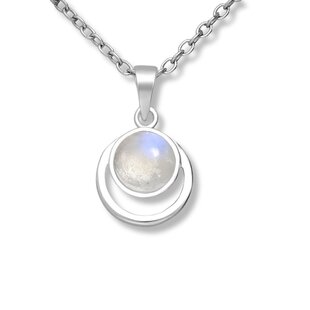 Lunara Moonstone ketting- 925 zilver