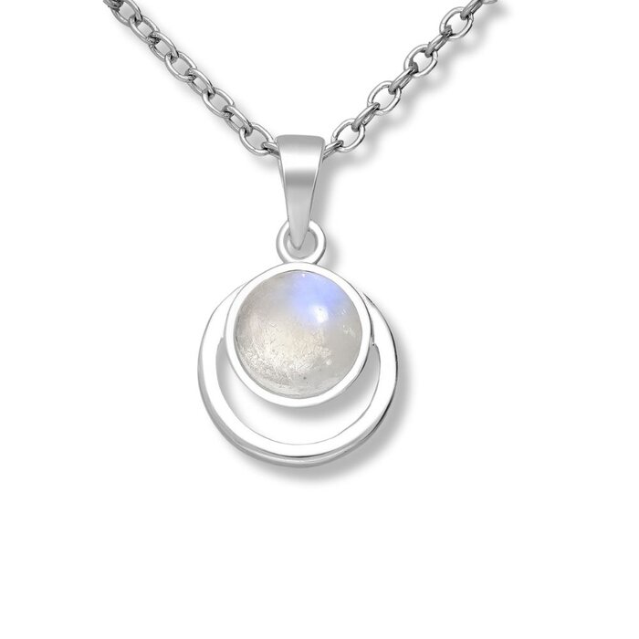 Lunara Moonstone ketting- 925 zilver