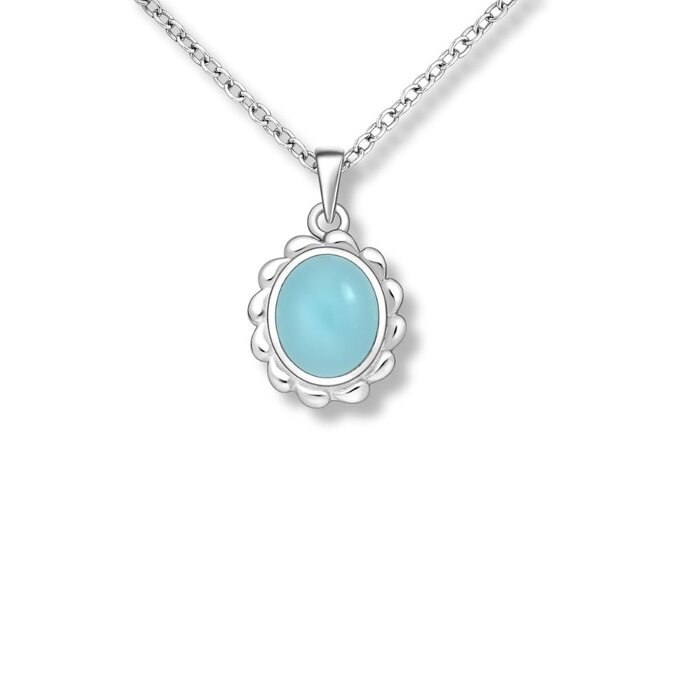 Naya Chalcedony ketting - 925 zilver