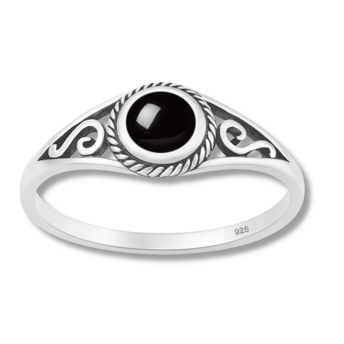Sierra Onyx  ring - 925 zilver